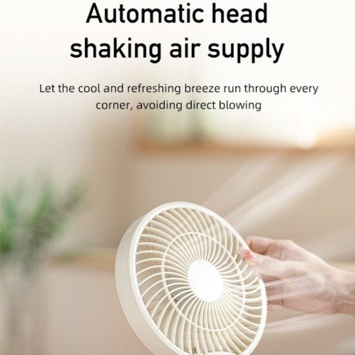 Ventilateur mural à tête pivotante WSK302 4000 mAh avec veilleuse (rose) SH001B1527-07