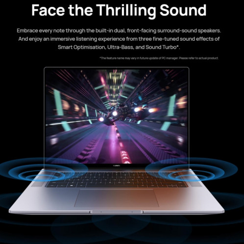 Ordinateur portable HUAWEI MateBook 16s, 16 Go + 512 Go, écran tactile 16 pouces Windows 11 Home Version chinoise, Intel 12e génération Core i5-12500H graphiques intégrés (argent) SH101B1178-021