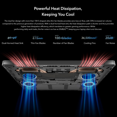 Ordinateur portable HONOR MagicBook 14 2022, 16 Go + 512 Go, 14 pouces Windows 11 Home Version chinoise, Intel 12e génération Core i5-12500H RTX2050 Discrete Graphics (Gris) SH201A1138-029