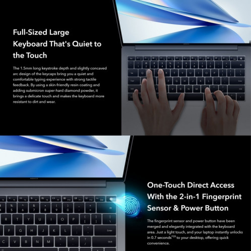 Ordinateur portable HONOR MagicBook 14 2022, 16 Go + 512 Go, 14 pouces Windows 11 Home Version chinoise, Intel 12e génération Core i5-12500H RTX2050 Discrete Graphics (Gris) SH201A1138-029