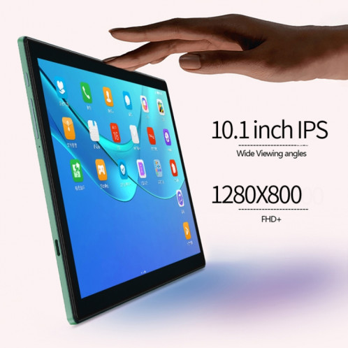 Tablette PC BDF P50 4G LTE 10,1 pouces, 8 Go + 256 Go, Android 12 MTK6762 Octa Core, prise en charge double SIM, (vert) SB901C44-010