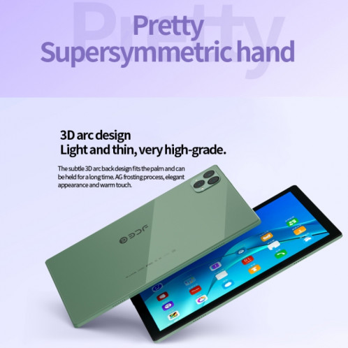 Tablette PC BDF P50 4G LTE 10,1 pouces, 8 Go + 256 Go, Android 12 MTK6762 Octa Core, prise en charge double SIM, (bleu) SB901A1787-010