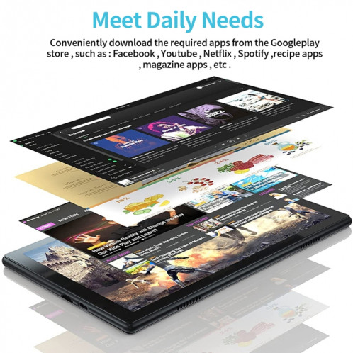 Tablette PC BDF P70 4G LTE 10,1 pouces, 8 Go + 128 Go, Android 11 MTK6755 Octa Core, prise en charge double SIM, (or) SB601A1279-012