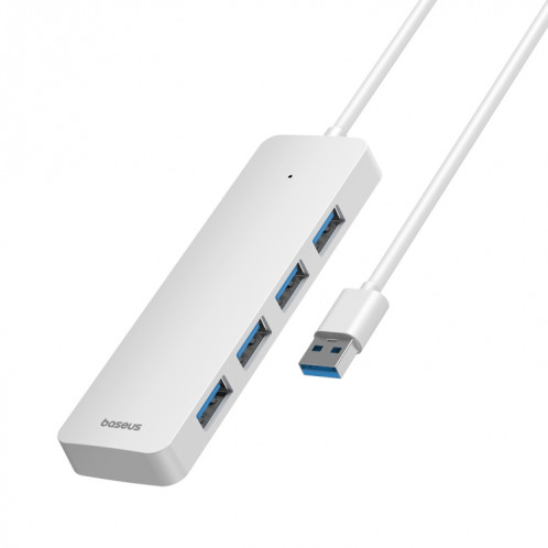 Adaptateur HUB USB vers USB3.0x4 Baseus Ultra Joy Series 4 en 1, longueur du câble : 100 cm (blanc) SB003B1117-08