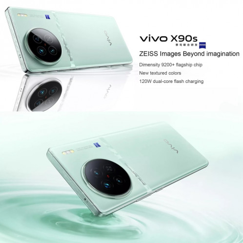 vivo X90s 5G, caméras arrière triples, 8 Go + 256 Go, identification des empreintes digitales de l'écran d'identification du visage, 6,78 pouces Android 13.0 OriginOS 3 Dimensity 9200+ Octa Core, NFC, OTG, réseau : SV501C274-017