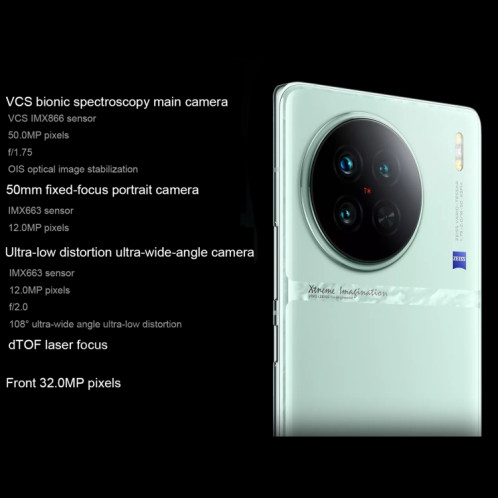 vivo X90s 5G, caméras arrière triples, 8 Go + 256 Go, identification des empreintes digitales de l'écran d'identification du visage, 6,78 pouces Android 13.0 OriginOS 3 Dimensity 9200+ Octa Core, NFC, OTG, réseau : SV501A1166-017
