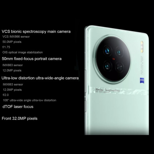 vivo X90s 5G, caméras arrière triples, 12 Go + 256 Go, identification des empreintes digitales de l'écran d'identification du visage, 6,78 pouces Android 13.0 OriginOS 3 Dimensity 9200+ Octa Core, NFC, OTG, réseau : SV502D969-017