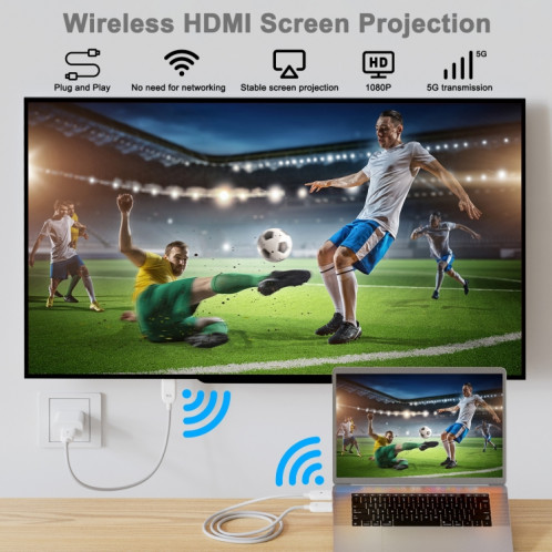 THT-020-08 Ensemble de partage d'écran sans fil émetteur HDMI 4 en 1 (blanc) SH801A1520-011