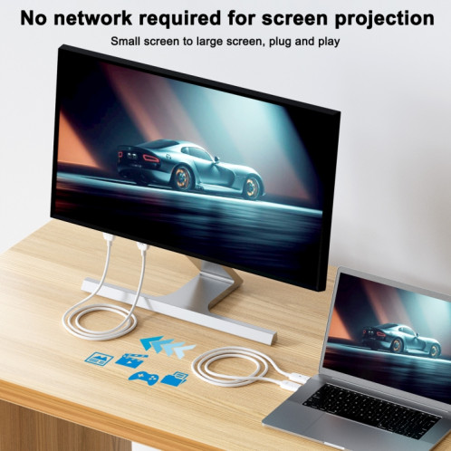THT-020-08 Ensemble de partage d'écran sans fil émetteur HDMI 4 en 1 (blanc) SH801A1520-011