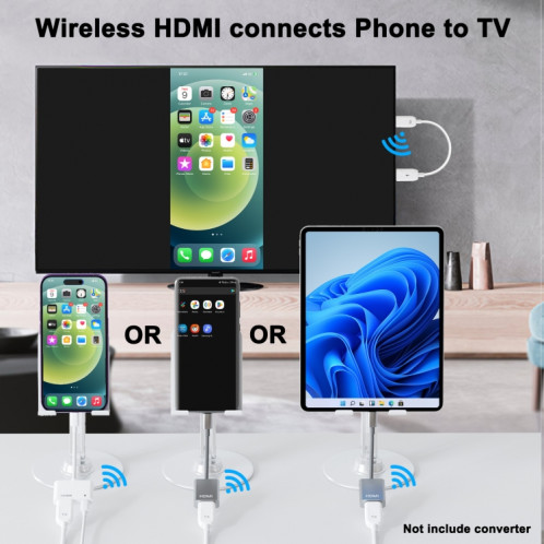 THT-020-08 Ensemble de partage d'écran sans fil émetteur HDMI 4 en 1 (blanc) SH801A1520-011