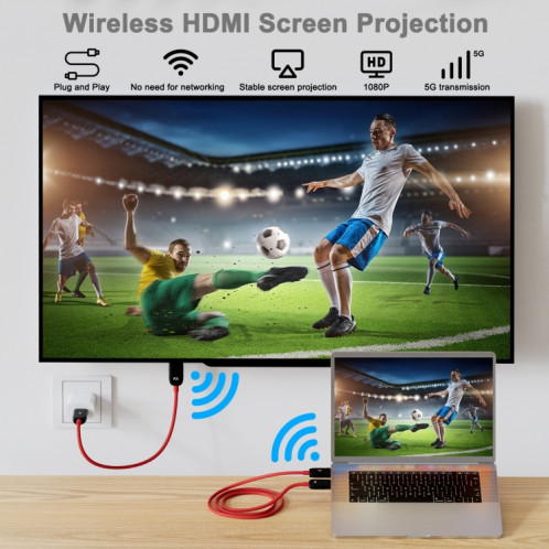 THT-020-8 Ensemble de partage d'écran sans fil émetteur HDMI 4 en 1 (noir) SH001A1014-011