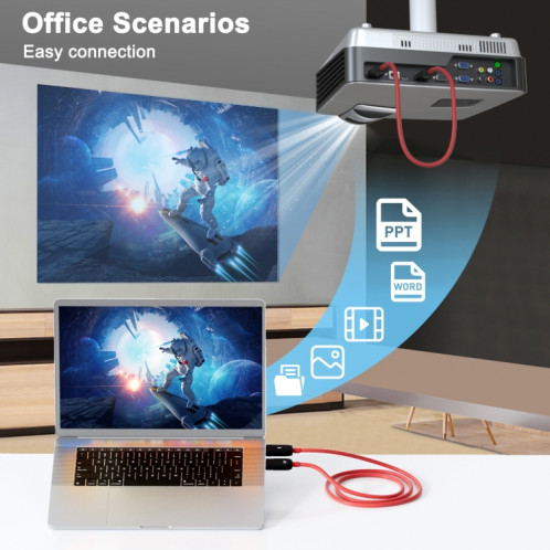 THT-020-8 Ensemble de partage d'écran sans fil émetteur HDMI 4 en 1 (noir) SH001A1014-011