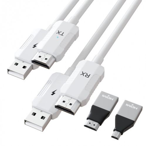 THT-020-8-1 Ensemble de partage d'écran sans fil émetteur HDMI 4 en 1 (blanc) SH101A1997-011