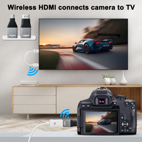THT-020-8-1 Ensemble de partage d'écran sans fil émetteur HDMI 4 en 1 (blanc) SH101A1997-011