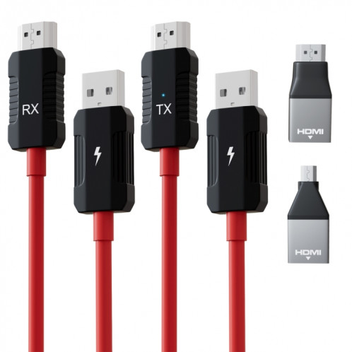 THT-020-8-2 Ensemble de partage d'écran sans fil émetteur HDMI 4 en 1 (noir) SH201A1466-011