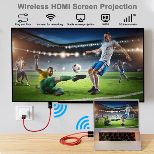 THT-020-8-2 Ensemble de partage d'écran sans fil émetteur HDMI 4 en 1 (noir) SH201A1466-011