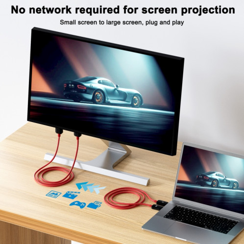 THT-020-8-2 Ensemble de partage d'écran sans fil émetteur HDMI 4 en 1 (noir) SH201A1466-011