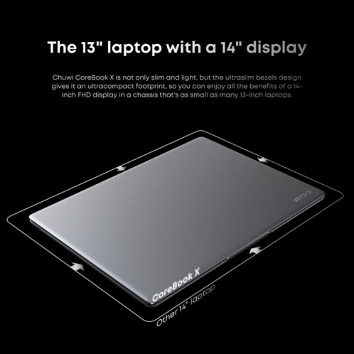 Ordinateur portable CHUWI CoreBook X 14 pouces, 16 Go + 512 Go, Windows 11 Intel Core i5-1235U Deca Core de 12e génération SC2001689-016