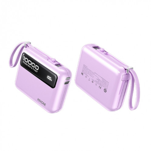 WK WP-34 Tint III Series 10 000 mAh 22,5 W Banque d'alimentation à charge ultra rapide (violet) SW301B882-08