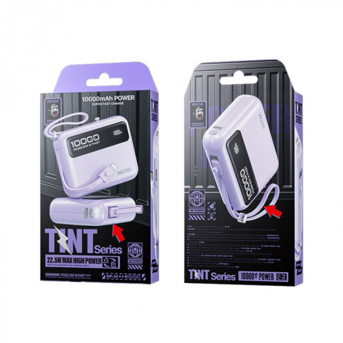 WK WP-34 Tint III Series 10 000 mAh 22,5 W Banque d'alimentation à charge ultra rapide (violet) SW301B882-08