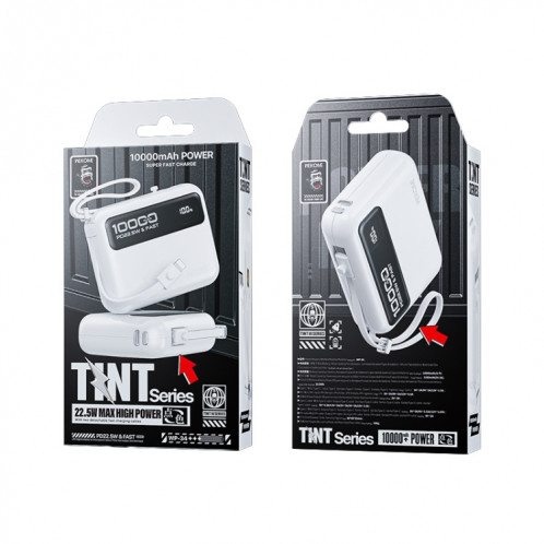 WK WP-34 Tint III Series 10 000 mAh 22,5 W Banque d'alimentation à charge ultra rapide (blanc) SW301C1110-08