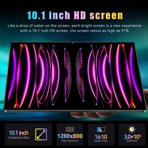 Tablette PC Pad 6 Pro 10,1 pouces 3G, 2 Go + 32 Go, Android 7.0 MTK6735 Octa Core, prise en charge double SIM, WiFi, Bluetooth, GPS (noir) SH401C1486-017