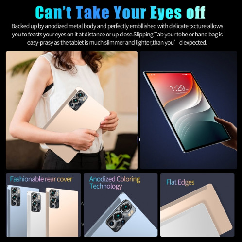 Tablette PC 3G S22 10,1 pouces, 2 Go + 32 Go, Android 7.0 MTK6735 Octa Core, prise en charge double SIM, WiFi, Bluetooth, GPS (or) SH501A1983-017
