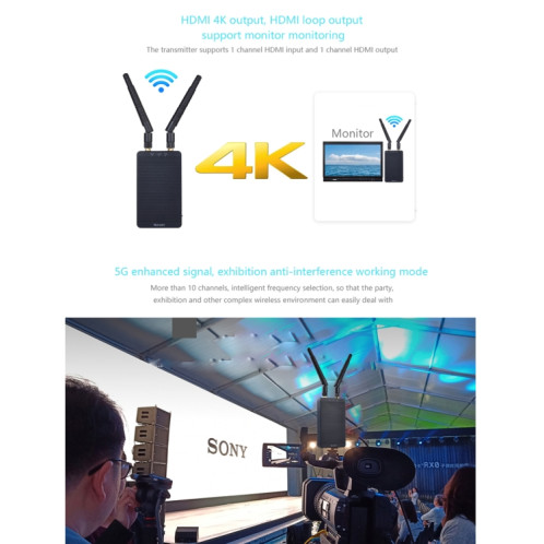 Système de transmission du récepteur de récepteur de récepteur vidéo audio de la T1 4K HDMI 2.0 SM104A1019-011