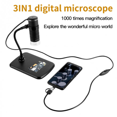 AN104 1000X Microscope numérique 3 en 1 avec support de tube hélicoïdal SH3720943-013
