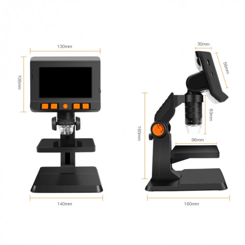 Microscope numérique électronique de bureau P110 50X-1000X avec écran de 4,3 pouces SH38211175-013