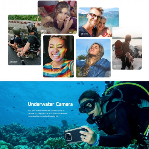  Ulefone Armor 22, 8 Go + 128 Go, téléphone robuste IP68/IP69K, 6,58 pouces Android 13 MediaTek Helio G96 Octa Core, réseau : 4G, NFC, OTG (tout noir) SU101B24-012