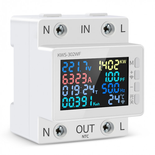 KWS-302WF 170-270V compteur de surveillance de tension et de courant de Rail à affichage numérique ca multifonctionnel SH41991748-011