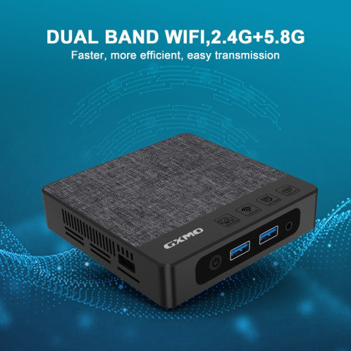 GXMO N42 Windows 11 Intel Gemini Lake N4020C Mini PC NVME SSD WiFi Mini ordinateur de bureau, spécifications : 6 Go + 64 Go + 256 Go (noir) SG802A1563-013