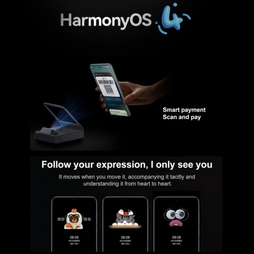 HUAWEI Mate 60, 12 Go + 512 Go, identification par empreinte digitale à l'écran, 6,69 pouces HarmonyOS 4.0 Kirin 9000S Octa Core jusqu'à 2,62 GHz, NFC, OTG, ne prend pas en charge Google Play (noir) SH301C263-014
