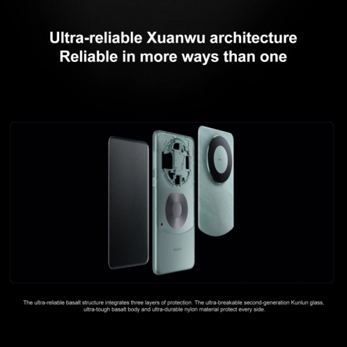 HUAWEI Mate 60 Pro, 12 Go + 1 To, identification par empreinte digitale à l'écran, 6,69 pouces HarmonyOS 4.0 Kirin 9000S Octa Core jusqu'à 2,62 GHz, NFC, OTG, ne prend pas en charge Google Play (noir) SH302C1312-015