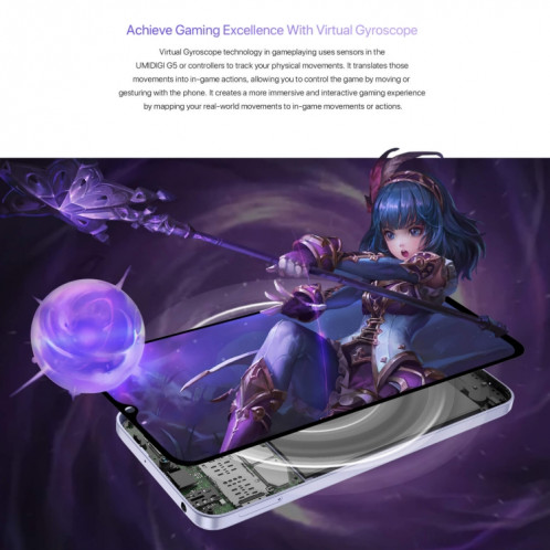  UMIDIGI G5, 8 Go + 128 Go, identification faciale et identification par empreinte digitale latérale, 6,6 pouces Android 13 Unisoc T606 Octa Core, réseau : 4G (gris sidéral) SU501E465-013