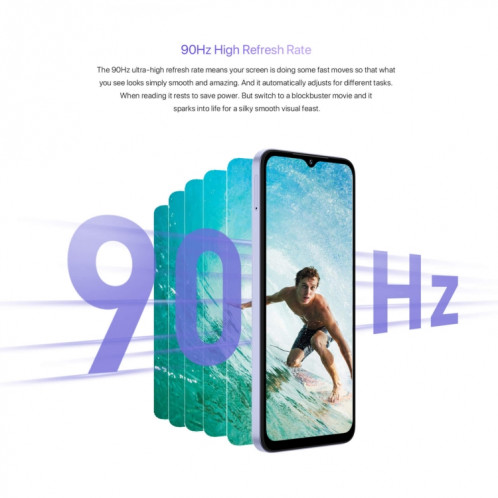  UMIDIGI G5, 8 Go + 128 Go, identification faciale et identification par empreinte digitale latérale, 6,6 pouces Android 13 Unisoc T606 Octa Core, réseau : 4G (gris sidéral) SU501E465-013