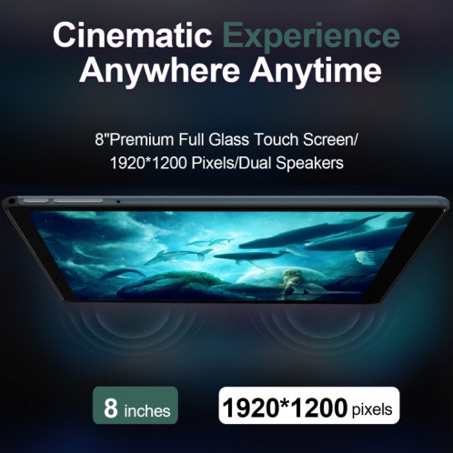 BDF P8 3G Tablette PC d'appel téléphonique 8,0 pouces, 4 Go + 64 Go, Android 10.0 MTK8321 Octa Core, prise en charge double SIM, (vert) SB401C832-011