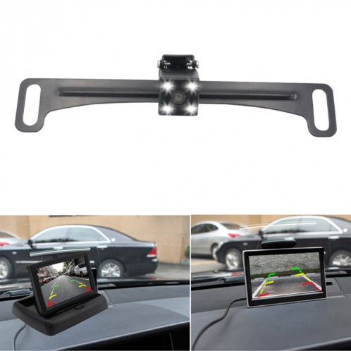 PZ709 437-W 7.0 pouces TFT LCD voiture moniteur de vue arrière sans fil externe pour systèmes vidéo de stationnement de rétroviseur de voiture SH54581642-08