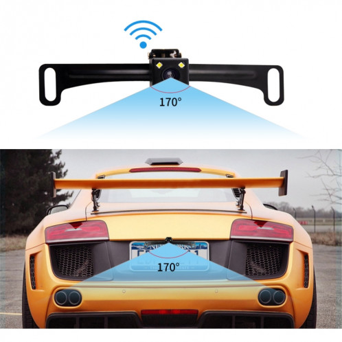 PZ709 437-W 7.0 pouces TFT LCD voiture moniteur de vue arrière sans fil externe pour systèmes vidéo de stationnement de rétroviseur de voiture SH54581642-08