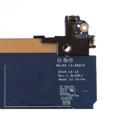 Petite carte de commutateur d'alimentation pour Dell Latitude 12 5285 SH70011880-03