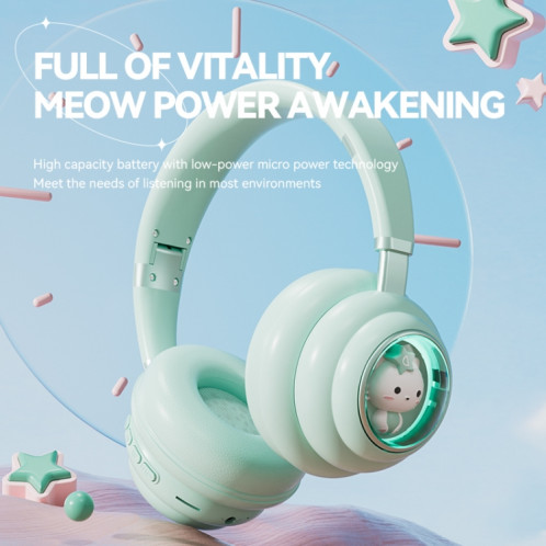 Casque Bluetooth sans fil monté sur la tête T&G KE-30 RGB (vert) SH401D1628-09