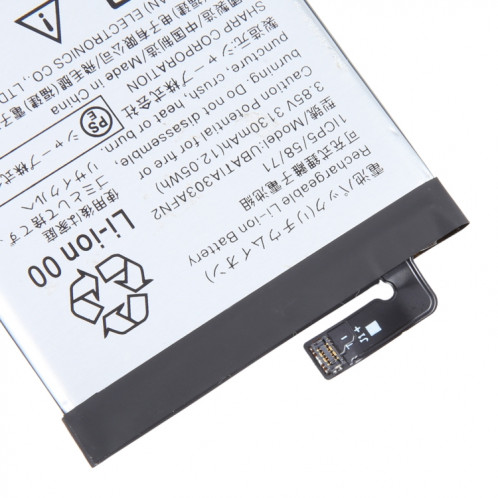 Pour Sharp Aquos zéro 2 Shv47Remplacement de la batterie SH73051220-00