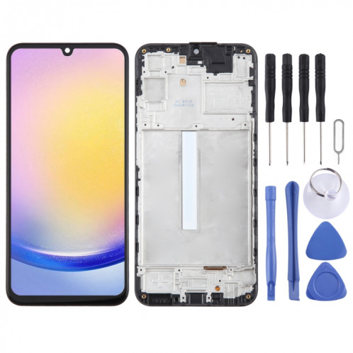 Pour Samsung Galaxy A25 SM-A256B TFT LCD écran numériseur assemblage complet avec cadre, ne prenant pas en charge l'identification par empreinte digitale SH26041092-07