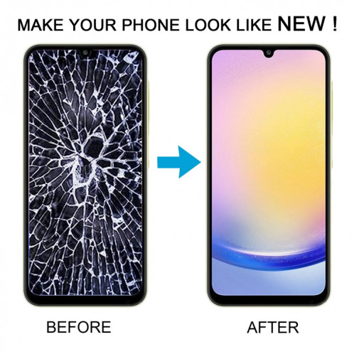 Pour Samsung Galaxy A25 SM-A256B TFT LCD écran numériseur assemblage complet avec cadre, ne prenant pas en charge l'identification par empreinte digitale SH26041092-07