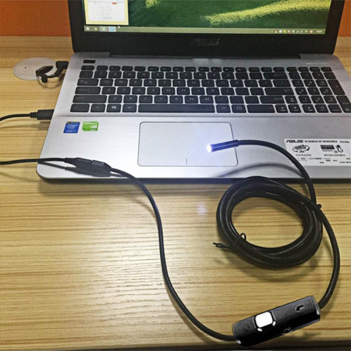 Caméra d'inspection de tube de serpent d'endoscope micro USB étanche AN97 pour pièces de téléphone mobile Android à fonction OTG, avec 6 LED, diamètre de l'objectif : 5,5 mm (longueur : 2 m) SH501C1582-09