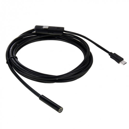 Caméra d'inspection de tube de serpent d'endoscope micro USB étanche AN97 pour pièces de téléphone mobile Android à fonction OTG, avec 6 LED, diamètre de l'objectif : 5,5 mm (longueur : 5 m) SH501E1506-09