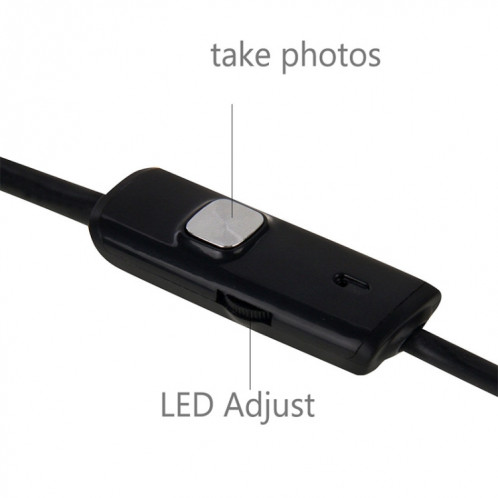 Caméra d'inspection de tube de serpent d'endoscope micro USB étanche AN97 pour pièces de téléphone mobile Android à fonction OTG, avec 6 LED, diamètre de l'objectif : 5,5 mm (longueur : 5 m) SH501E1506-09