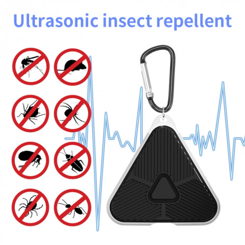 709 Répulsif anti-moustique portable à ultrasons pour camping en plein air (noir) SH101A1291-09