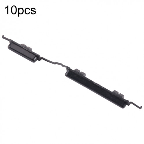 Pour Samsung Galaxy M01 Core SM-M013 10 pièces bouton d'alimentation + bouton de contrôle du volume (noir) SH604A1204-04